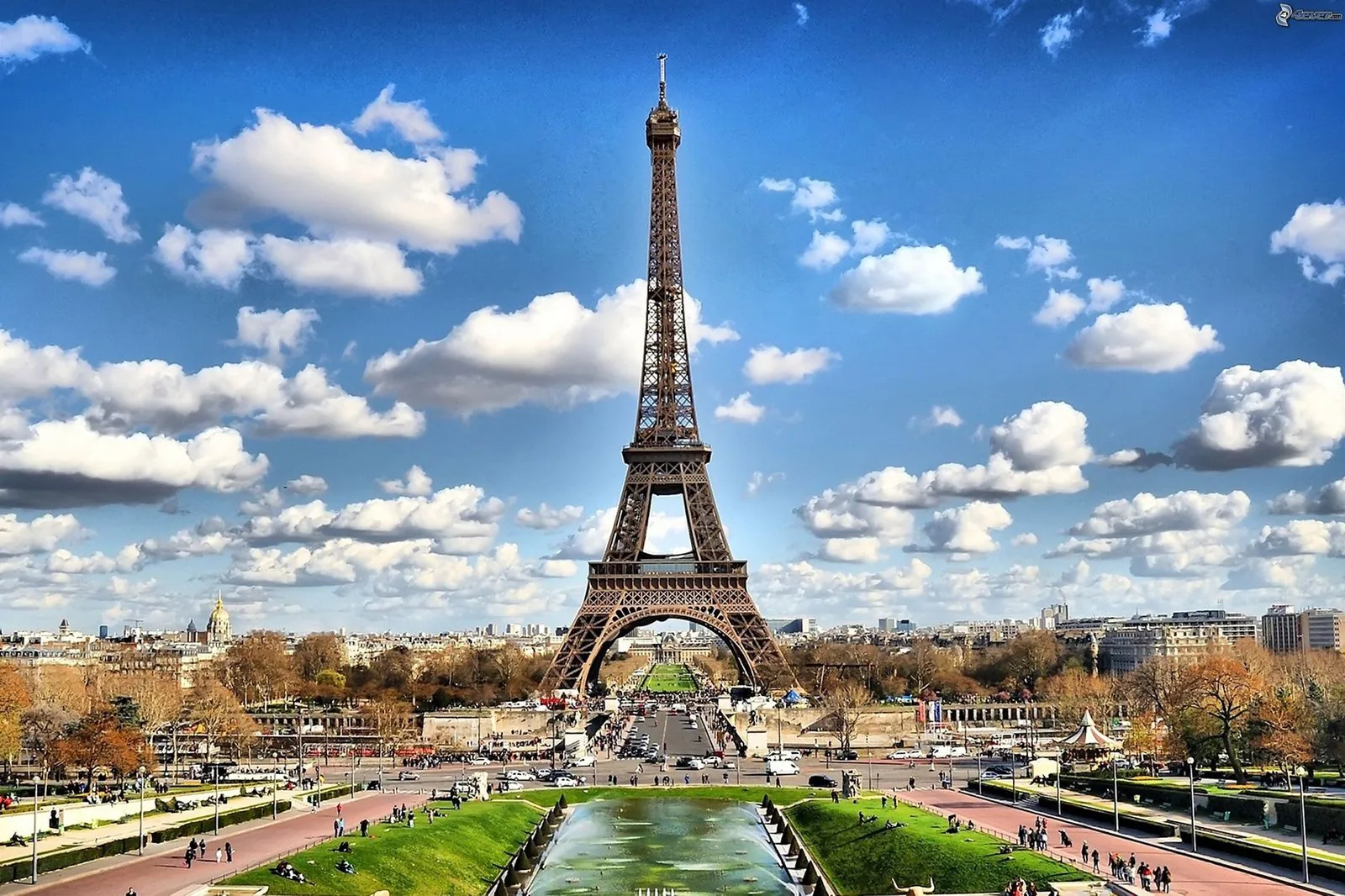 Paris city destination at night
